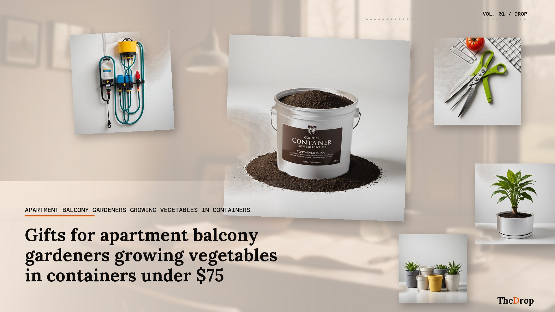Gifts for apartment balcony gardeners growing vegetables in containers under $75