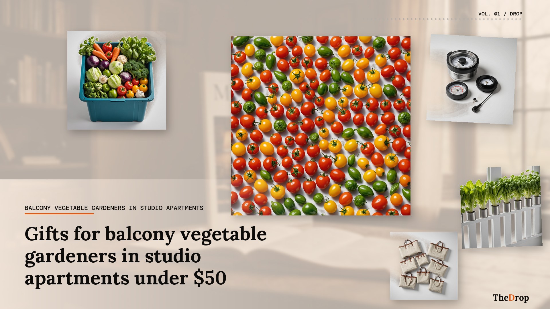 Gifts for balcony vegetable gardeners in studio apartments under $50