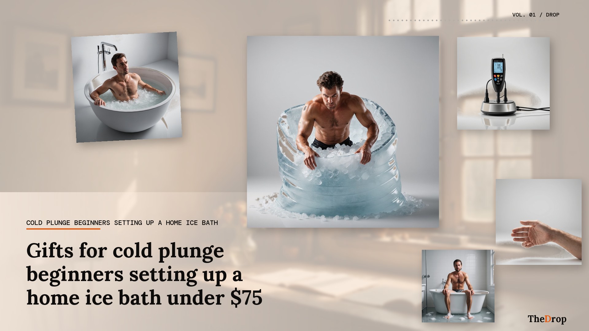 Gifts for cold plunge beginners setting up a home ice bath under $75