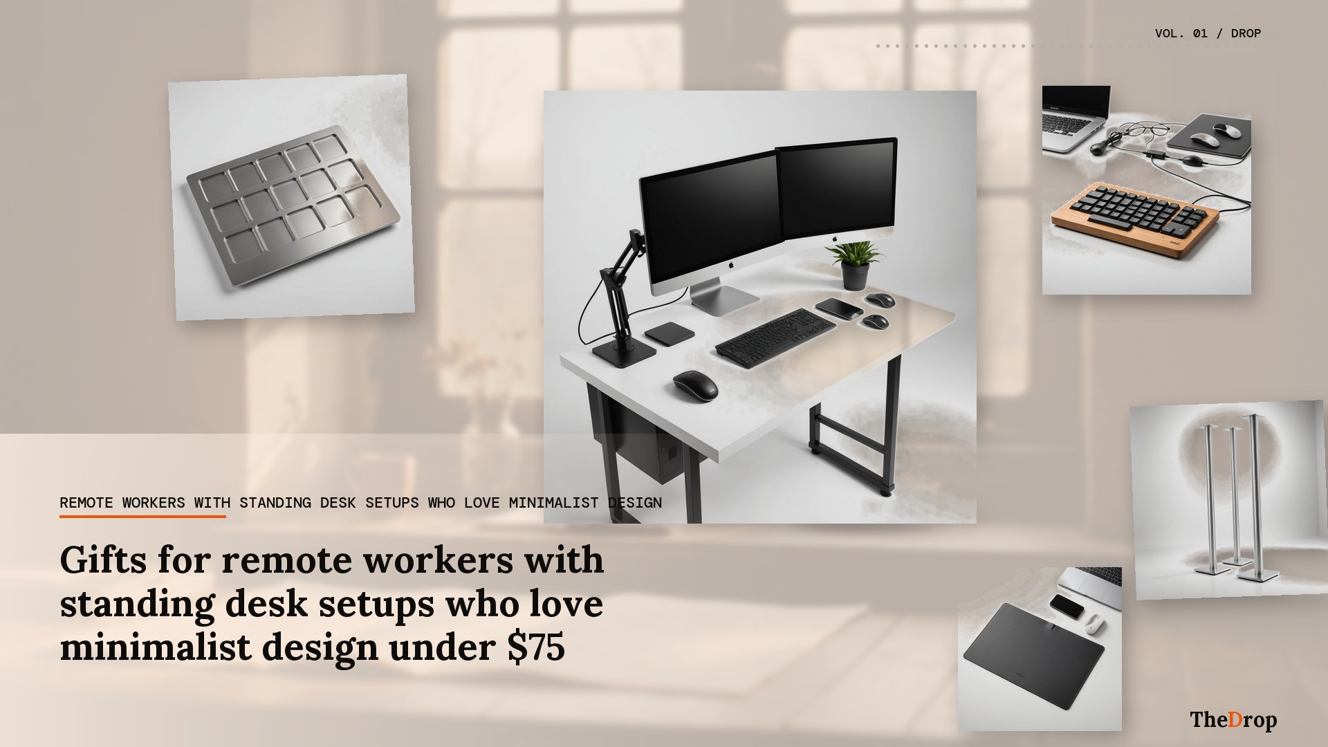 Gifts for remote workers with standing desk setups who love minimalist design under $75