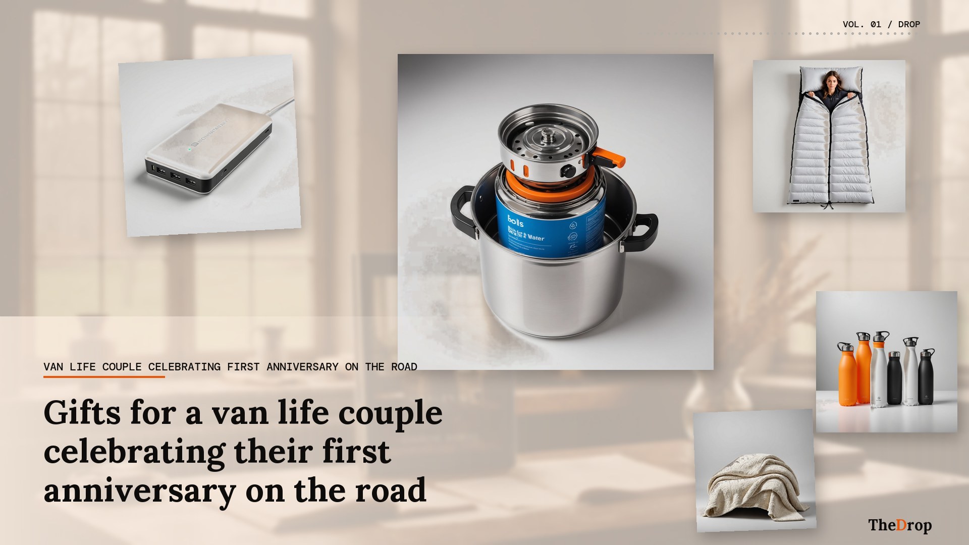 Gifts for a van life couple celebrating their first anniversary on the road