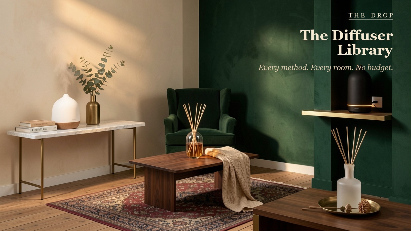 The Diffuser Library. Every method. Every room. No budget.