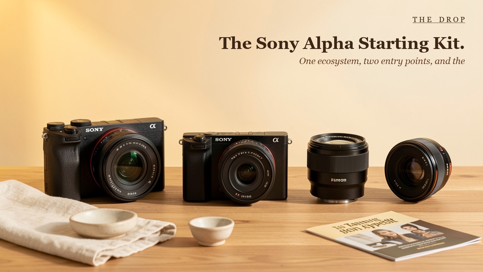 The Sony Alpha Starting Kit.