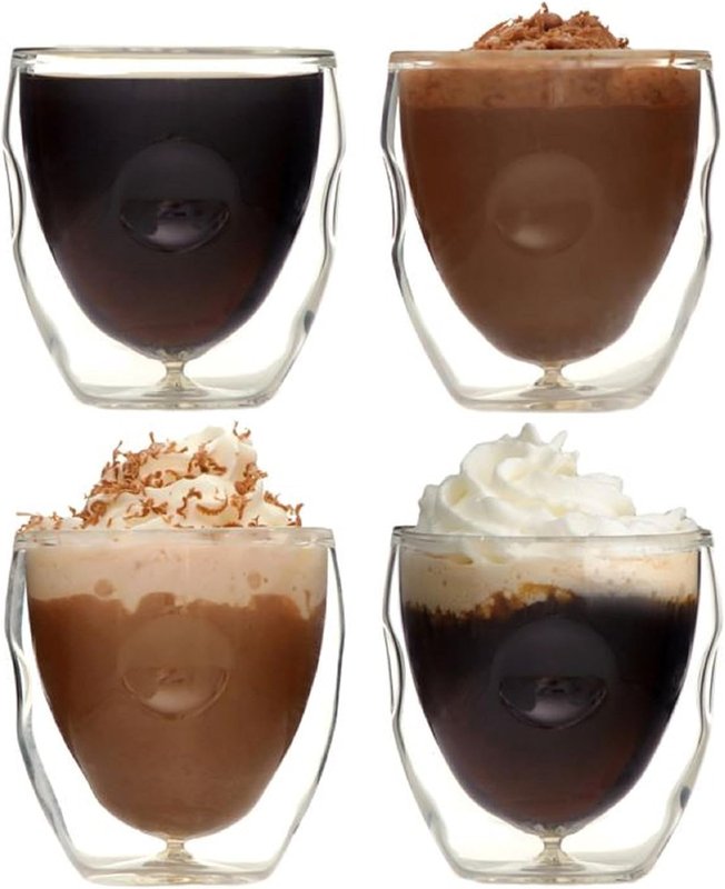 Artisan Espresso Shot Glass Set (2oz, Double-Walled, Set of 2)