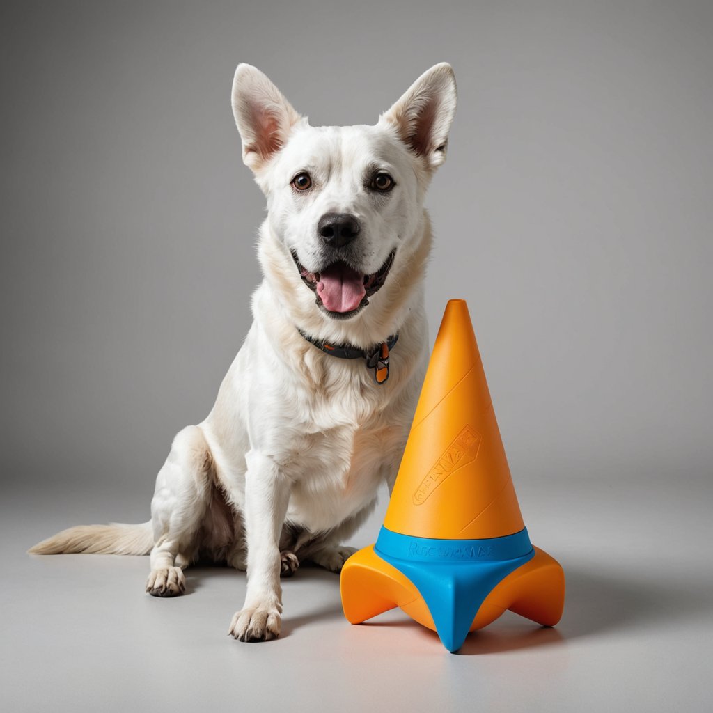 Ruffwear Gnawt-a-Cone Fetch Toy — Natural Rubber Cone