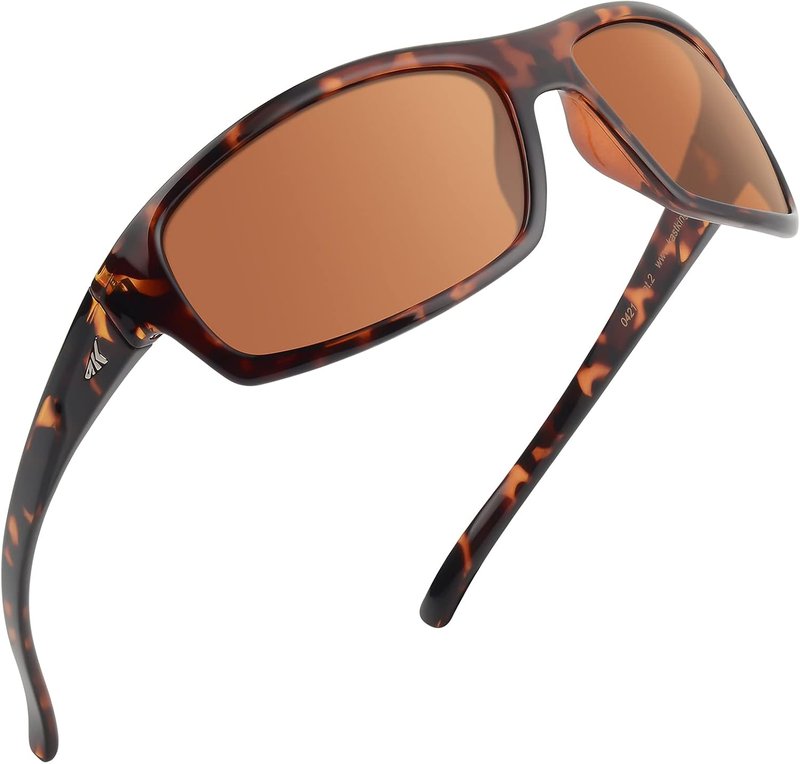 Tacklife Polarized Fishing Sunglasses with Amber/Copper Lens (UV400)