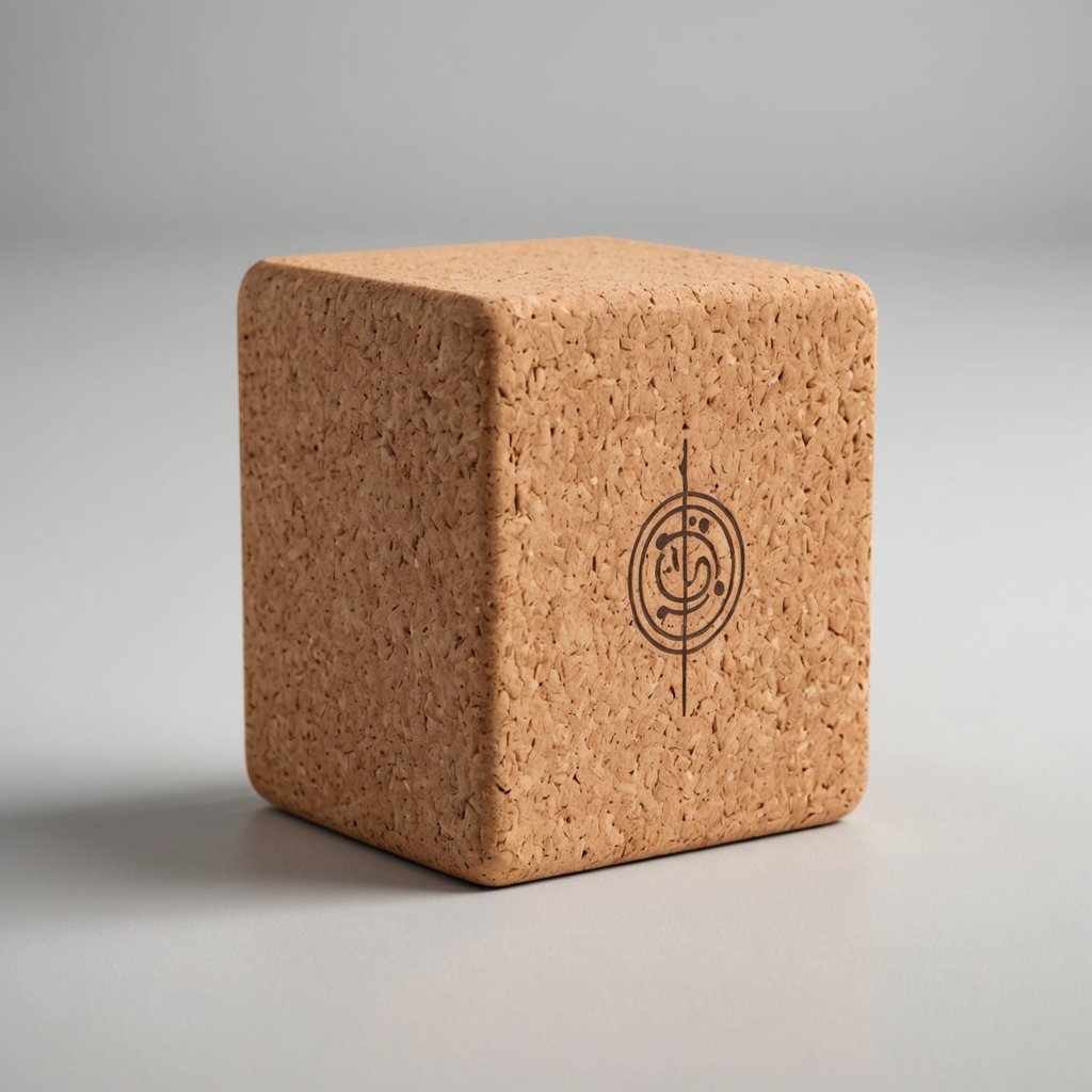 Hugger Mugger Cork Yoga Block — single dense natural cork block