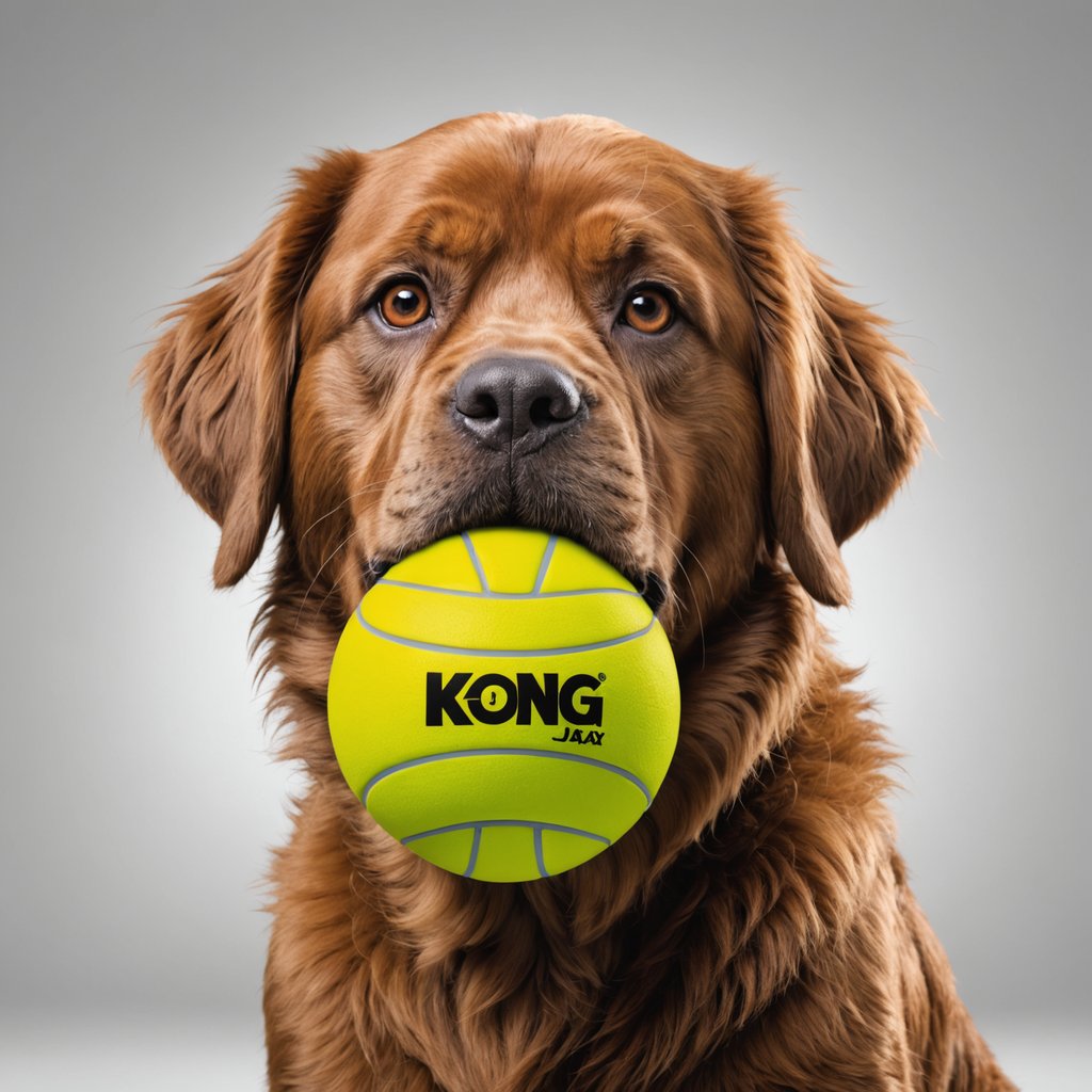 KONG Jaxx Brights Fetch Ball — Durable Rubber Medium