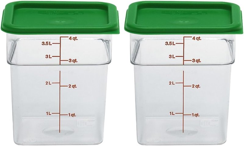 Cambro Square Food Storage Container 2qt with Lid